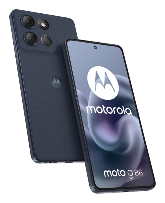 Motorola moto G86 5G Smartphone, Pantalla 6.67" P-OLED 120Hz, 8 GB RAM + 256 GB, Cámara 50 MP con OIS, Batería 5200 mAh, Android 15, Spellbound Blue Azul Oscuro