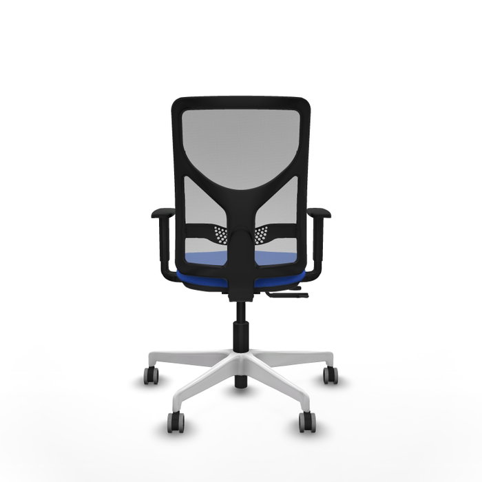 PIQUERAS Y CRESPO Silla de oficina Motilla con mecanismo Sincro/Traslack, Azul y Gris