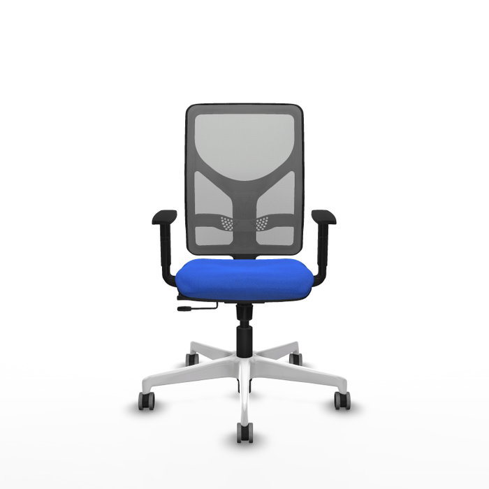 PIQUERAS Y CRESPO Silla de oficina Motilla con mecanismo Sincro/Traslack, Azul y Gris