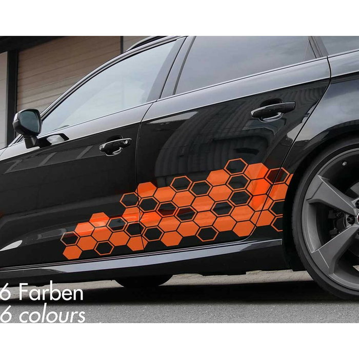 Foliatec Vinilo Decorativo para Coche Diseño Hexagon Naranja Foliatec Vinilo Decorativo para Coche Diseño Hexagon Naranja