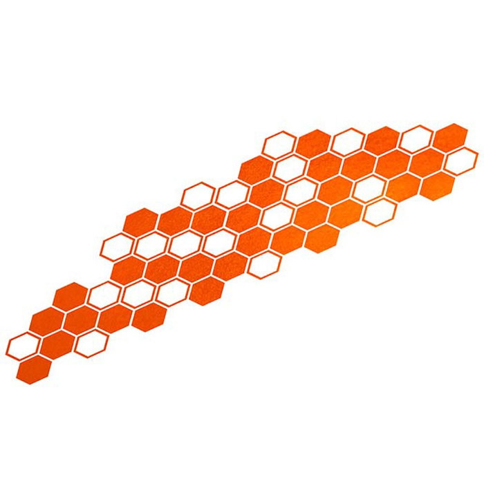 Foliatec Vinilo Decorativo para Coche Diseño Hexagon Naranja