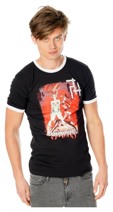 Gotham City Sirens Camiseta Crossword Black Ringer Talla S