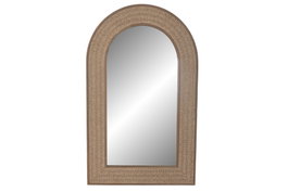DKD Home Decor Espejo de Ratán y Cristal Natural 58x94 cm