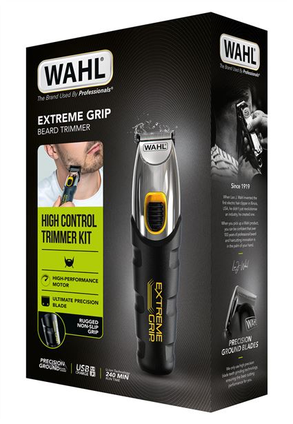 Wahl 09893-0440 Cortabarbas Expreme Grip con Agarre de Silicona y Cuchillas de Precisión, 0.5-9mm