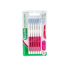 GUM Cepillo Dental Bi-Direction Fino Cónico Rosa 1.2