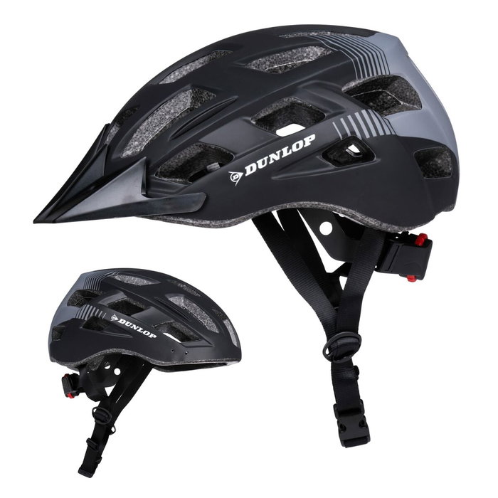 Dunlop Casco de bicicleta con leds rojos talla M