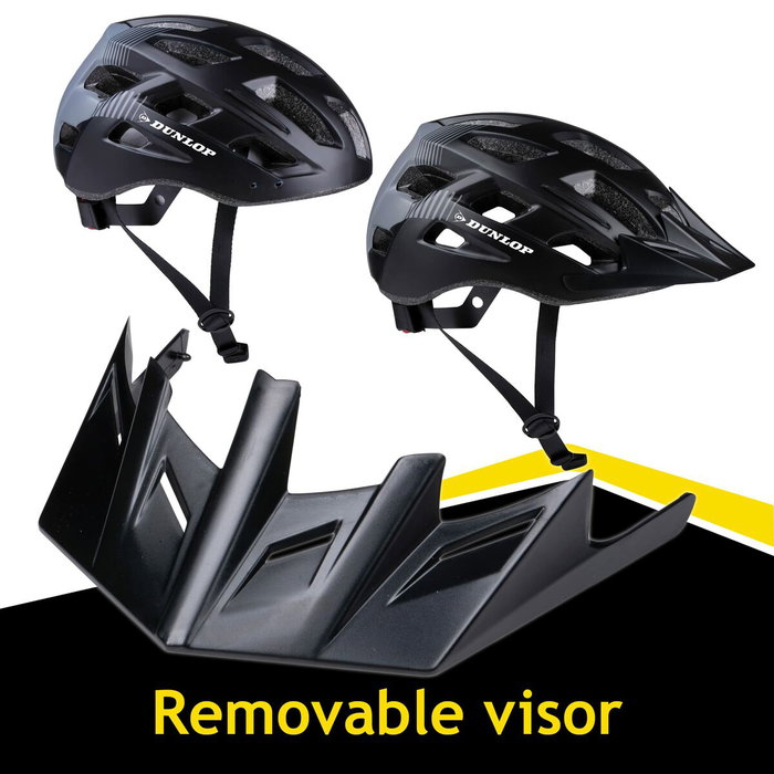 Dunlop Casco de bicicleta con leds rojos talla M