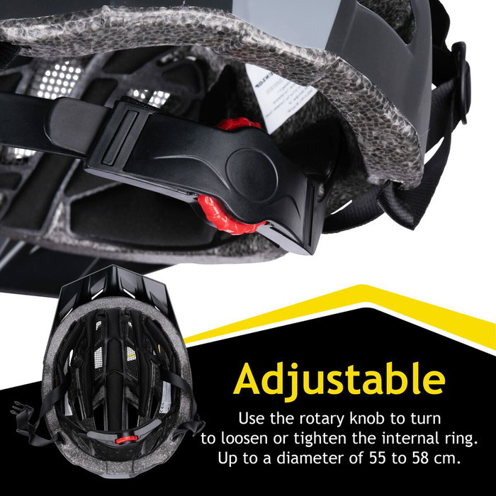 Dunlop Casco de bicicleta con leds rojos talla M