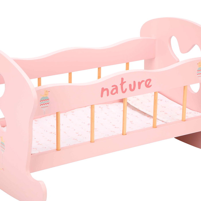 Muñecas Arias Cama Balancín Nature Rosa Muñecas Arias Cama Balancín Nature Rosa