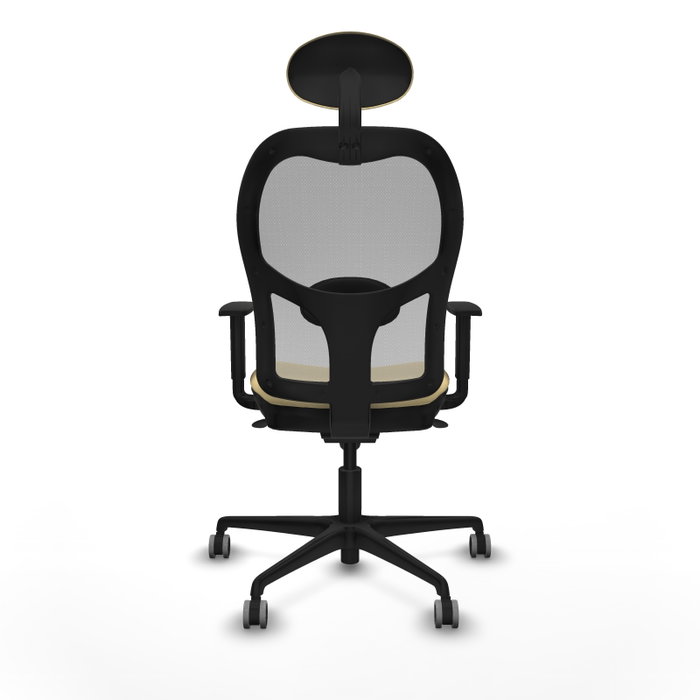 PIQUERAS Y CRESPO Silla de oficina Jorquera con mecanismo Sincro, Crema y Gris PIQUERAS Y CRESPO Silla de oficina Jorquera con mecanismo Sincro, Crema y Gris
