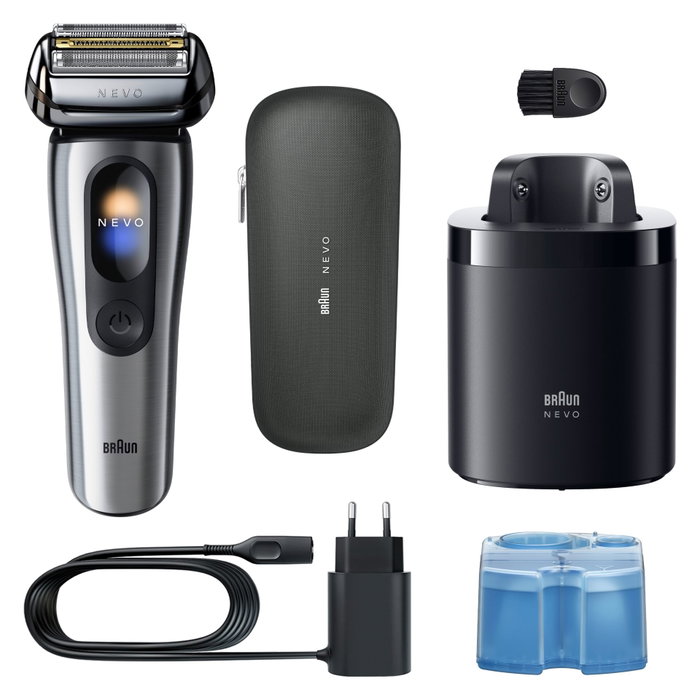 Braun NEVO 11000cc Afeitadora Eléctrica para Hombre con Sistema de Cuidado 7 en 1 y Tecnología AeroTouch