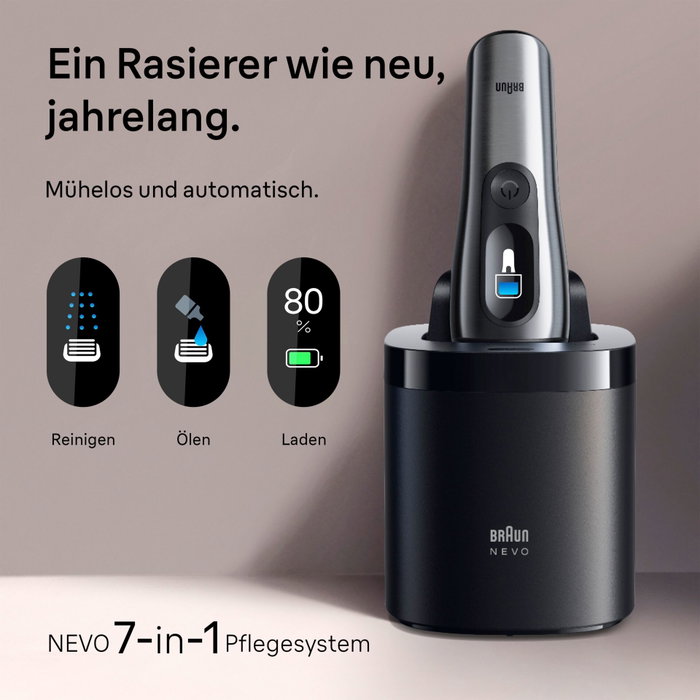 Braun NEVO 11000cc Afeitadora Eléctrica para Hombre con Sistema de Cuidado 7 en 1 y Tecnología AeroTouch