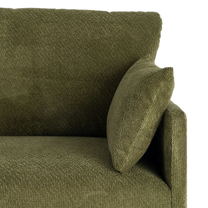 Sofá Verde Tejido Salón 191 X 80 X 88 cm Sofá Verde Tejido Salón 191 X 80 X 88 cm