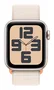 Apple Watch SE 40mm GPS - Reloj Inteligente con Pantalla OLED Táctil, Caja de Aluminio Starlight y Correa Deportiva Starlight, 32GB, WiFi, watchOS 9, Resistente al Agua