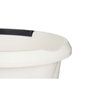 Cubo con Asa Blanco Antracita 10 L 30 x 28,5 x 30 cm (18 Unidades)