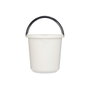Cubo con Asa Blanco Antracita 10 L 30 x 28,5 x 30 cm (18 Unidades)