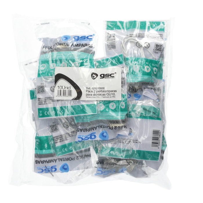 GSC Evolution Pack de 2 portalámparas para dicroicas GU10 GSC Evolution Pack de 2 portalámparas para dicroicas GU10