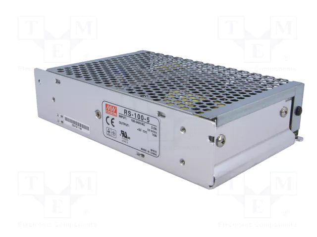 MEAN WELL RS-100-5 Alimentador de impulso 100W 5VDC 16A