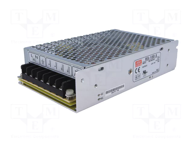 MEAN WELL RS-100-5 Alimentador de impulso 100W 5VDC 16A