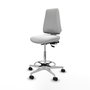 PIQUERAS Y CRESPO Taburete Elche blanco AS con asiento azul marino