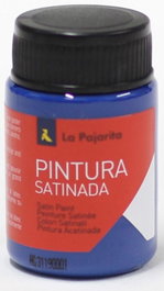 LA PAJARITA Pack de 6 botes de pintura satinada azul marino base látex de 35 ml