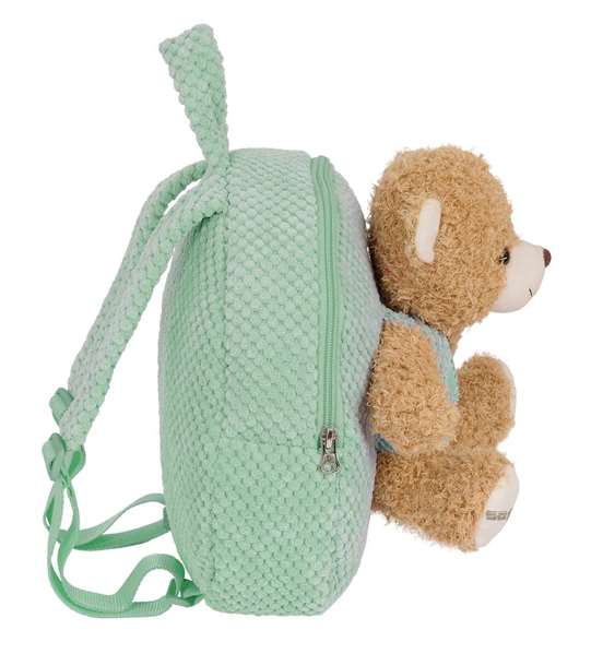 Mochila Infantil Safta Oso de Peluche Turquesa 23 x 27 x 7,5 cm