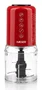 Haeger Chop Master Picadora de Alimentos, 500 W, 2 Velocidades, 4 Cuchillas Acero Inoxidable, Vaso de Cristal 0,5 L (500 ml), Color Rojo