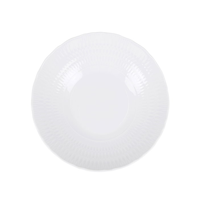 Santa Clara Vajilla Sofia 55 Piezas en Porcelana Blanca, Resistente al Lavavajillas y Microondas