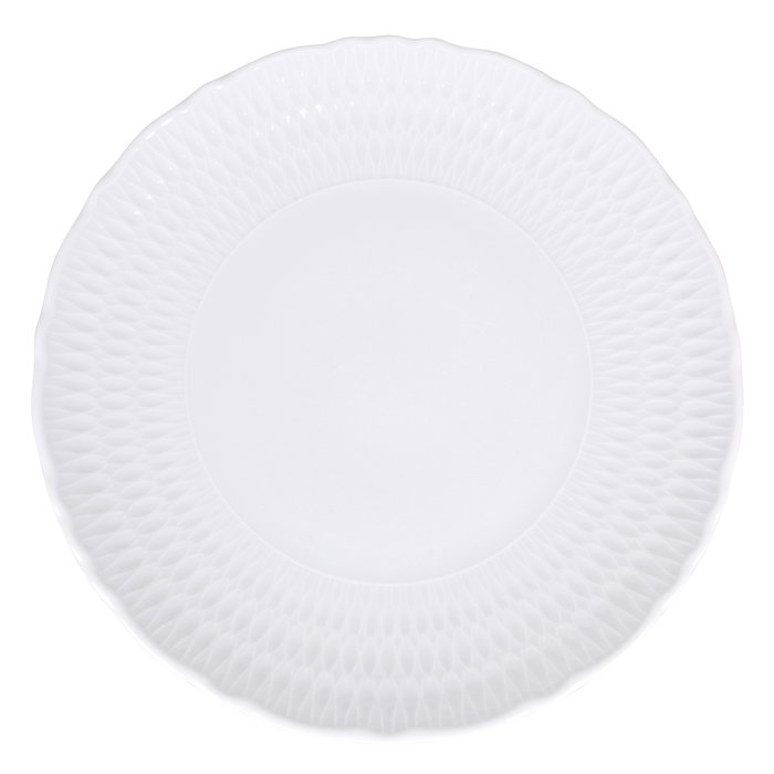 Santa Clara Vajilla Sofia 55 Piezas en Porcelana Blanca, Resistente al Lavavajillas y Microondas