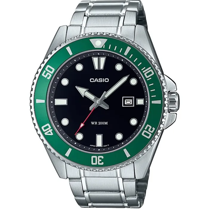 Casio MDV-107D Reloj Hombre Analógico Cuarzo Esfera Verde Resistente al Agua Casio MDV-107D Reloj Hombre Analógico Cuarzo Esfera Verde Resistente al Agua
