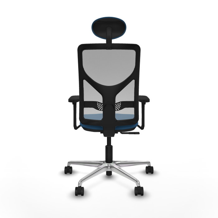 PIQUERAS Y CRESPO Silla de oficina Motilla con mecanismo Sincro Azul claro y Gris