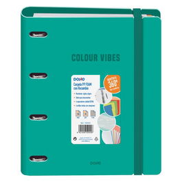 Carpebloc Dohe Colour Vibes A4 Polyfoam 4 Anillas Mixtas 35 Mm Con Recambio 100Hj. 90Gr. Cuadric.5X5 Verde