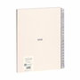 Milán Cuaderno A4 con Espiral Metálica, Tapa Dura y 80 Hojas Cuadriculadas, Beige