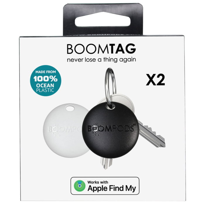 Boompods Boomtag 2 Pack Black & White Boompods Boomtag 2 Pack Black & White