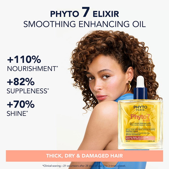 Phyto 7 ELIXIR Aceite Nutrición Absoluta 100 ml para Cabello Grueso, Seco y Dañado