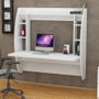 Hanah Home Escritorio de Estudio Blanco 123.6x55x120 cm con Estanterías