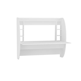 Hanah Home Escritorio de Estudio Blanco 123.6x55x120 cm con Estanterías