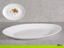 Bandeja Vivalto Clásica Opal de Vidrio Blanca 35 x 25 x 2.5 cm (Set de 18)