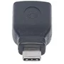 Manhattan 354646 Adaptador USB-C (macho) a USB-A (hembra) USB 3.1 Negro - Hasta 5Gbps, Carga 3A, Ultra Compacto