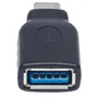 Manhattan 354646 Adaptador USB-C a USB-A Negro