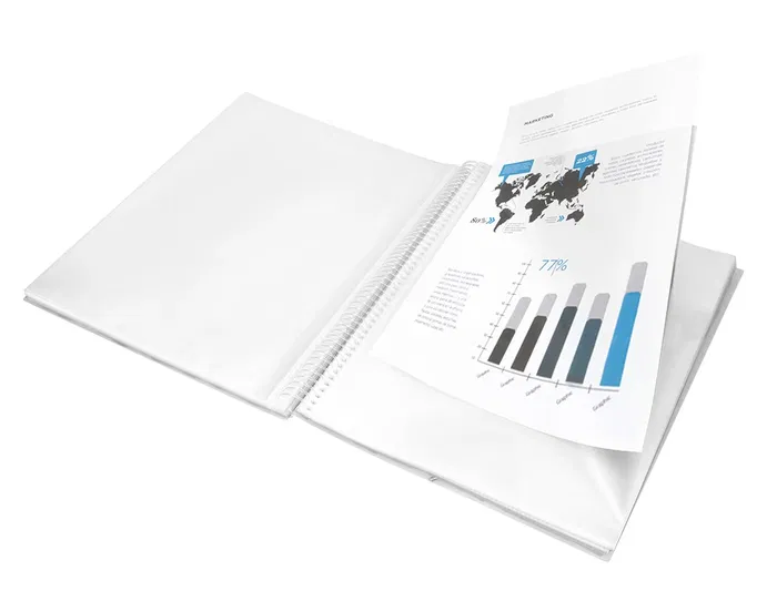 Liderpapel Carpeta Escaparate con Espiral 30 Fundas Polipropileno DIN A4 Transparente