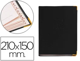 Q-connect Listín Telefónico Tapa Flexible con Cantonera Dorada 210x150 mm