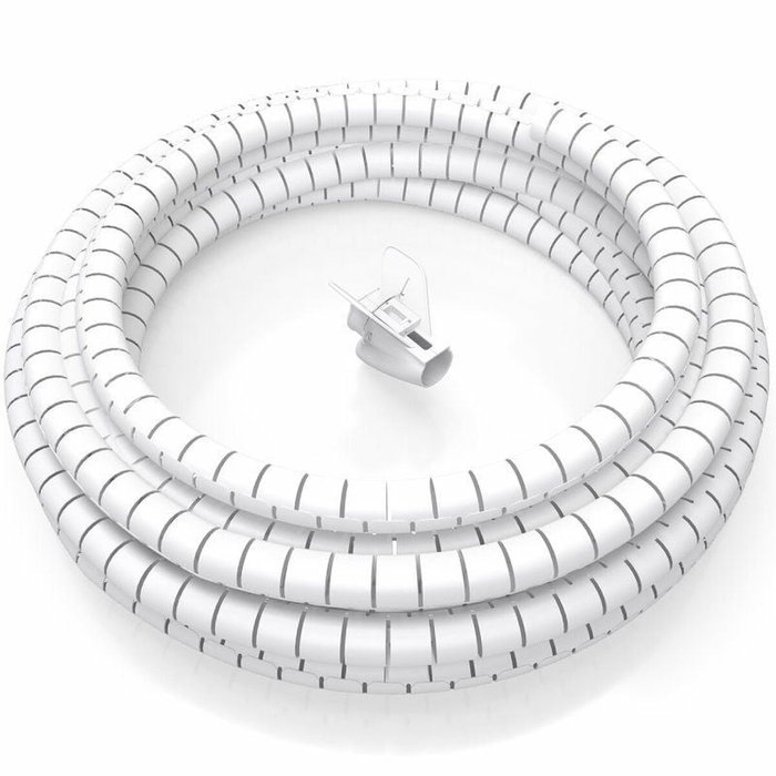 Aisens Organizador de Cables en Espiral Blanco 2.0m