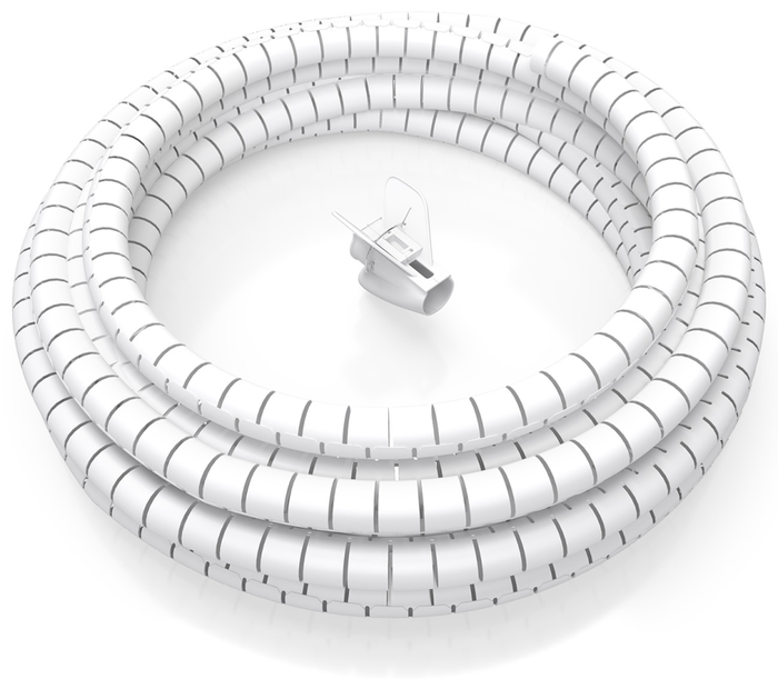 Aisens Organizador de Cables en Espiral Blanco 2.0m