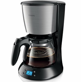Philips Daily Collection HD7459/20 Cafetera de goteo negra, 1000W, temporizador, apagado automático, indicador de nivel de agua