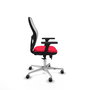 PIQUERAS Y CRESPO Silla de Oficina Jorquera con Mecanismo Sincro/Traslack, Rojo y Blanco