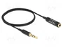 DeLOCK Cable de extensión de audio jack 3,5 mm 4 pines macho a hembra Ultra Slim 0,5 m