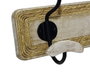 DKD Home Decor Perchero de Pared Mango y Cuerda con 4 Ganchos