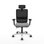 PIQUERAS Y CRESPO Silla de oficina Haches con mecanismo Sincro/Traslack Gris y Negro