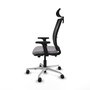PIQUERAS Y CRESPO Silla de oficina Haches con mecanismo Sincro/Traslack Gris y Negro